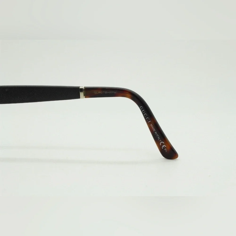 Gucci Full Rim Frame Glasses for Women Brown Tortoiseshell Frame & Leather Sides